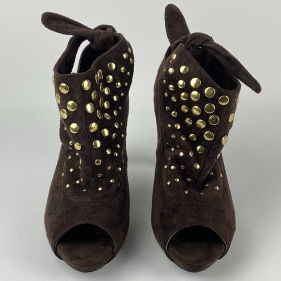 Herstyle Women's Bootie Heels Brown Size 8 - Picture 3 of 9